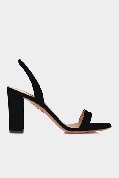 Aquazzura So Nude 85 Leather Slingback Sandals