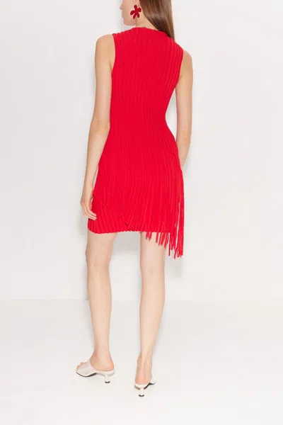 Simon Miller Spiral Mini Knit Dress In Paprika