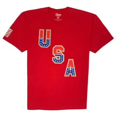 Popular Demand Men's Usa T-shirt In Red In Red