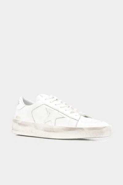 Golden Goose Stardan Optic White Leather Men Sneaker In White