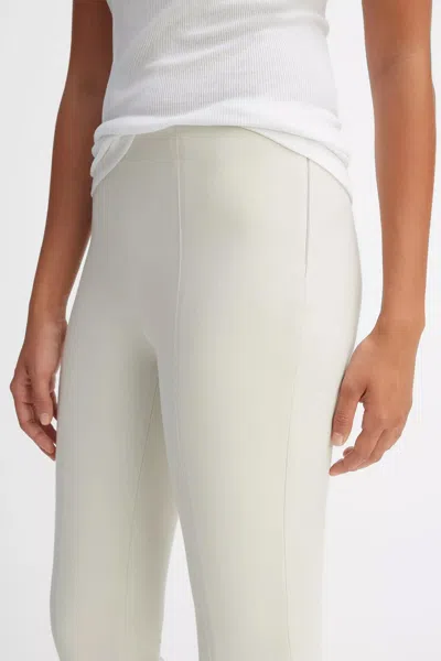 Vince Stitch Front Seam Ponte Legging In Gesso