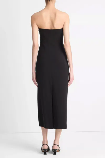 Vince Ruched Strapless Midi Dress