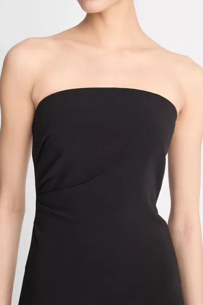 Vince Ruched Strapless Midi Dress