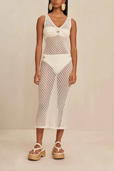 Shop Cult Gaia Sulivan Knit Coverup In Off-white
