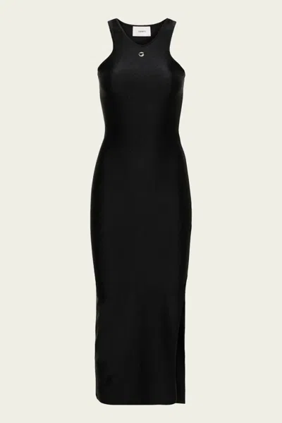 Coperni Embellished Satin-jersey Midi Dress