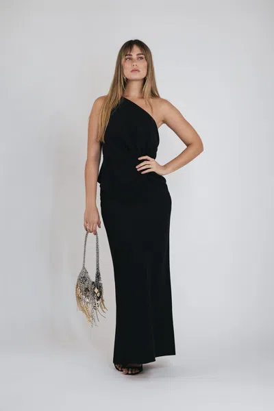 The Sei Twist Knot Top In Black Crepe