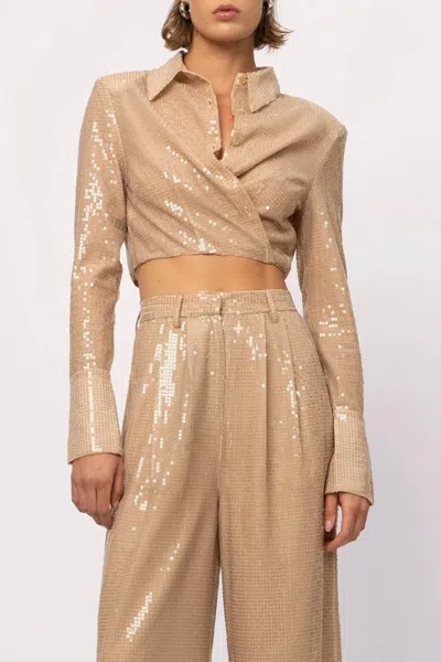Nonchalant Label Tylan Crop Top In Sand