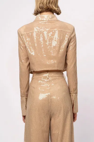 Nonchalant Label Tylan Crop Top In Sand