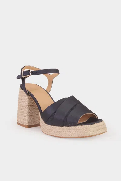 Castaã±er Valentina Platform Sandal In Azul Noche