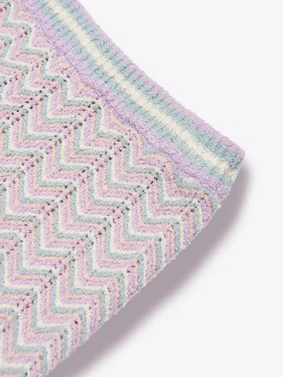 Zimmermann Girls Halliday Textured Knit Shorts In Multicoloured
