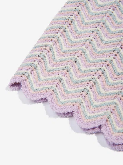 Zimmermann Girls Halliday Textured Knit Shorts In Multicoloured