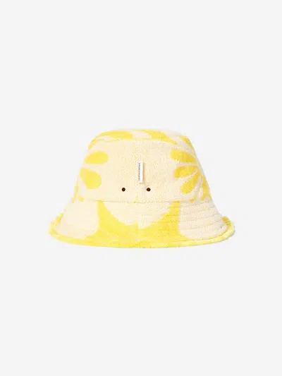 Zimmermann Girls Jacquard Towel Bucket Hat In Yellow