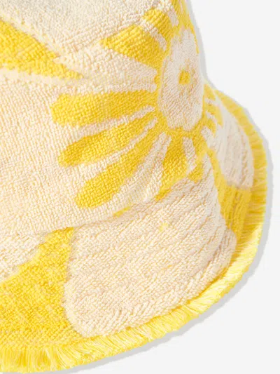Zimmermann Girls Jacquard Towel Bucket Hat In Yellow