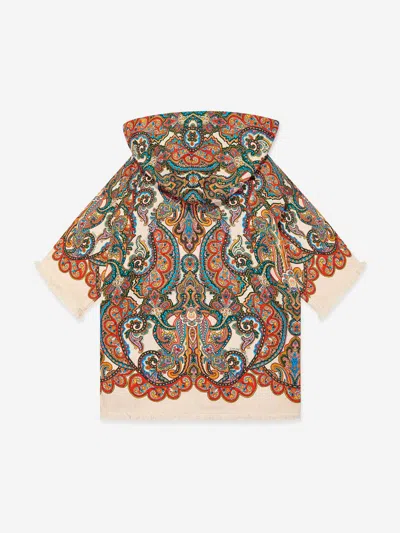 Zimmermann Girls Paisley Ottie Hooded Coverup In Multicoloured