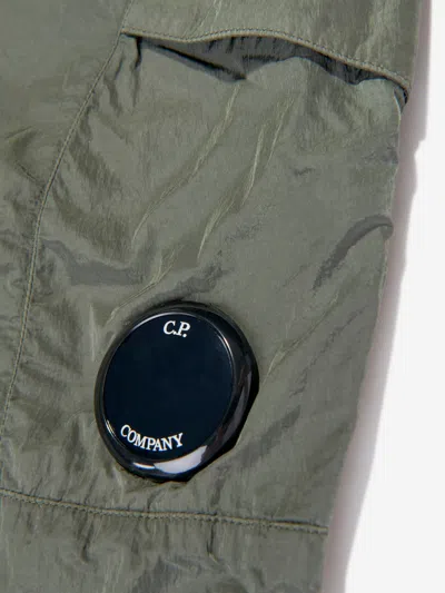 C.p. Company Boys Cargo Trousers In Green