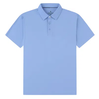 Tom Baine Men's Performance Stretch Solid Short Sleeve Polo In Blue