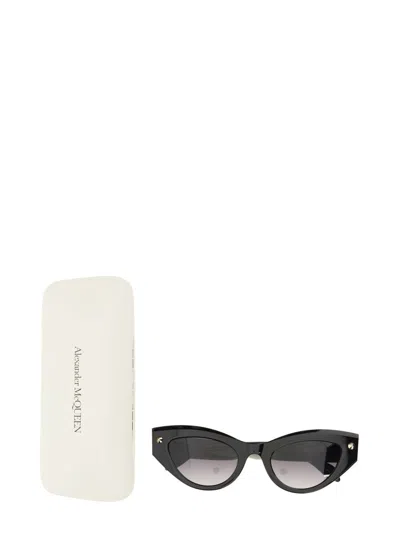 Alexander Mcqueen Cat Eye-frame Recycled Acetate Sunglasses In Black
