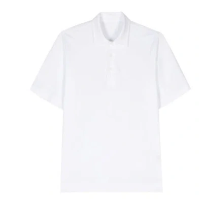 Circolo 1901 Piqué Weave Polo Shirt With Short Sleeves In White