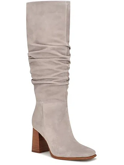 NINE WEST DOMAEY WOMENS SUEDE BLOCK HEEL KNEE-HIGH BOOTS 