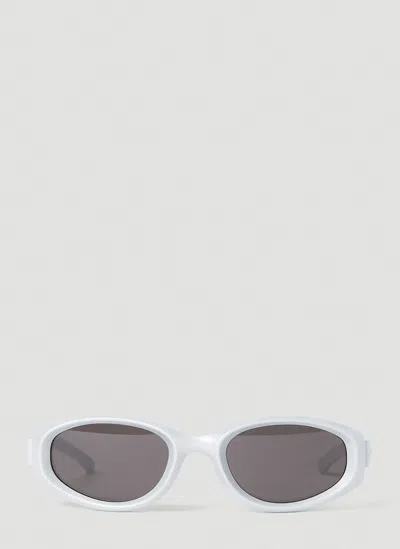 Bottega Veneta Men Arch Oval Sunglassses In Silver