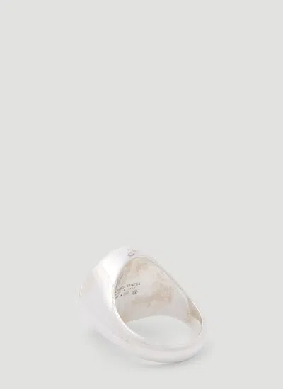 Bottega Veneta Sterling Silver Ring In Silver