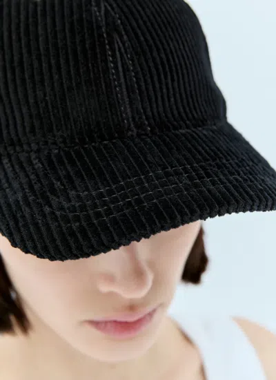 Bottega Veneta Women Corduroy Baseball Cap In Black