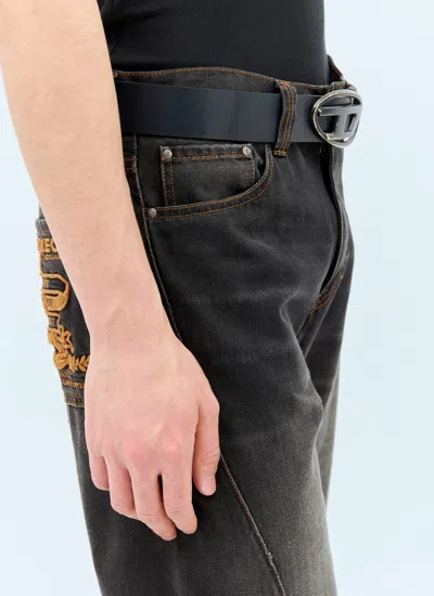 Diesel Men B-1dr Scratch Belt In Black