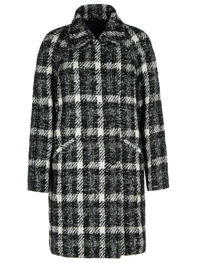 Fay Black Cotton Blend Coat Woman In Black