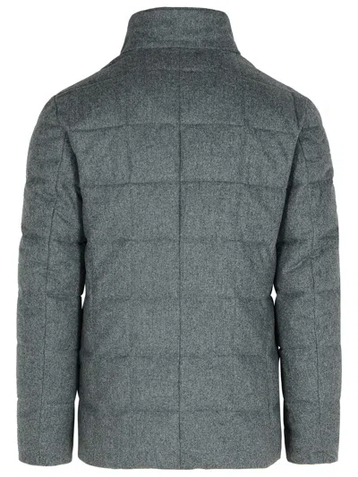 Fay Grey Virgin Wool Jacket Men In Gray