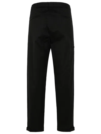Moncler Gabardine Trousers Featuring Elastic Waistband In Black