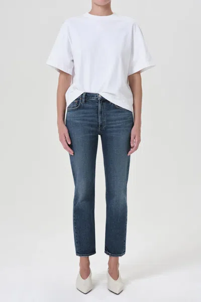 Agolde Kye Mid Rise Straight Crop Jeans In Control