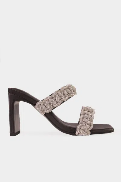 Simkhai Walker Crystal-embellished Cord And Leather Mules