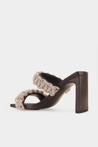 Simkhai Walker Crystal-embellished Cord And Leather Mules