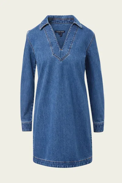 Shop Veronica Beard Wasta Denim Dress In Cornflower