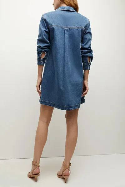 Veronica Beard Wasta Long Sleeve Denim Minidress