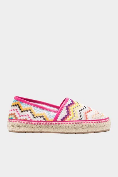 MISSONI ZIG-ZAG FLATS ESPADRILLES IN MULTICOLOR 