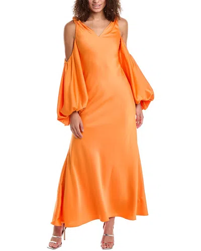 Halston Binnie Gown In Orange
