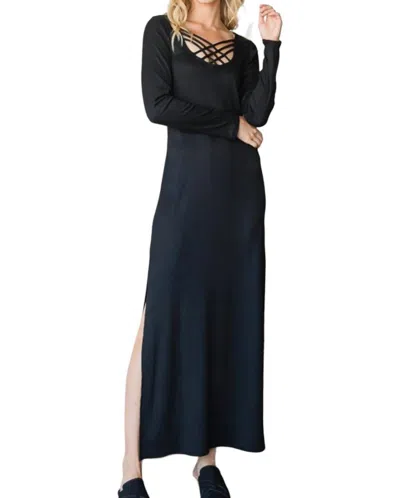 Jade By Jane Cagged Up Dress In Black In Black