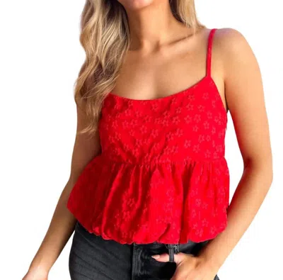 Day + Moon Gianna Top In Red In Red