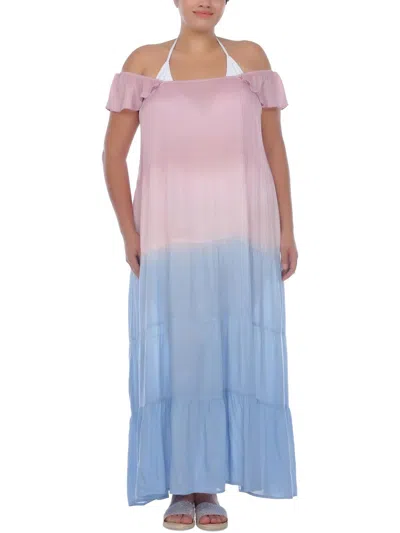 Raviya Plus Womens Beachwear Summer Cover-up In Pink