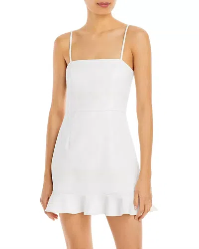 Tcec Ruffle Bottom White Dress In White