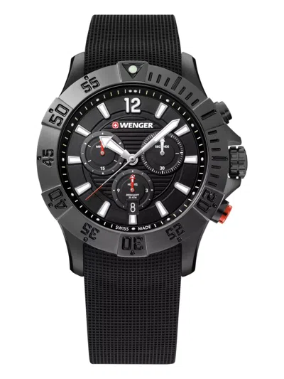 Wenger Swiss Army Men's 01.0643.120 Seaforce Black Dial Watch 43 Mm In Black