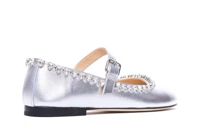 Mach&mach Mach & Mach Flat Shoes In Silver