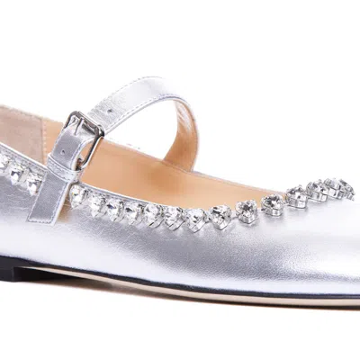 Mach&mach Mach & Mach Flat Shoes In Silver