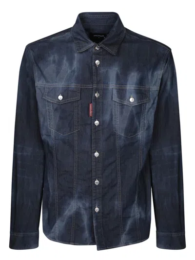 Dsquared2 Cotton Shirt In Blue