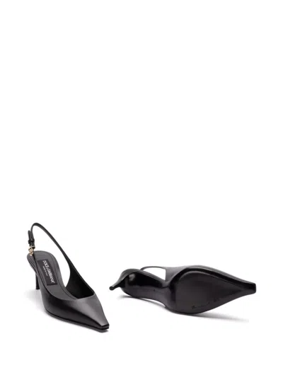 Shop Dolce & Gabbana Leather Slingback Pumps