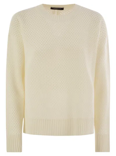 Fabiana Filippi Women's Open-knit Sweater With Bead Detailing In Neutral