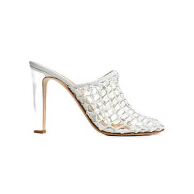 Ferragamo Ellas X5 Leather Mule In White