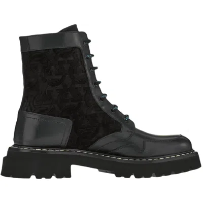 Ferragamo Iuri Men's Boots Black In Black