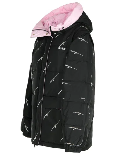 Msgm Down Jacket Polyester Adjustable Hood